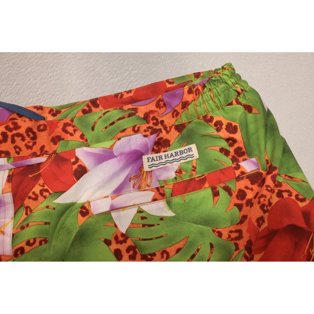 Fair Harbor Swim Trunks Mens 36 Lined Floral Leopard Board Shorts‎ Stretch - Picture 7 of 8